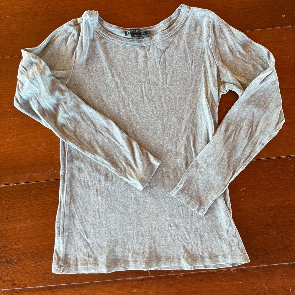 Gray Blue Pendleton long sleeve T-Shirt size small